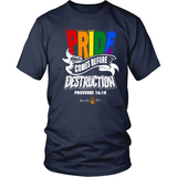 Pride Comes Before Destruction Christian T-Shirt (Mens/Unisex) (Multiple Colors) - Paraclete Tees
 - 3