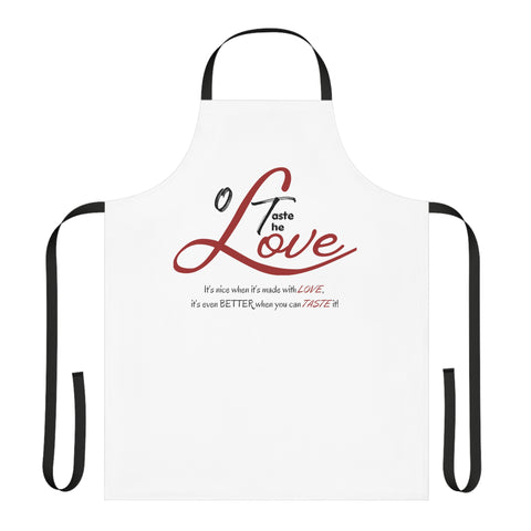 O TASTE THE LOVE Apron, 5-Color Straps (AOP)