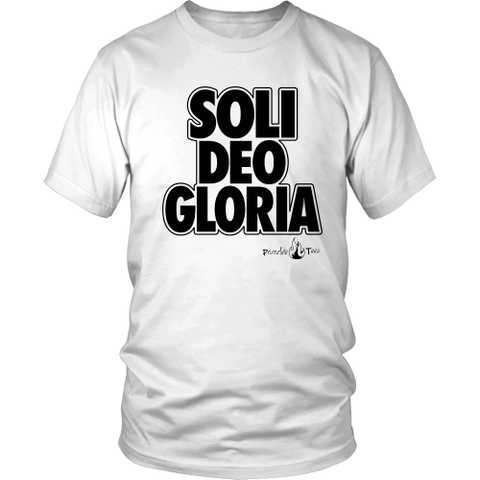Soli Deo Gloria Christian T-Shirt (Mens/Unisex) (Black)