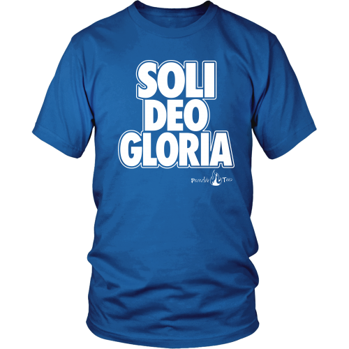 Soli Deo Gloria Christian T-Shirt (Mens/Unisex) (Multiple Colors) - Paraclete Tees
 - 1