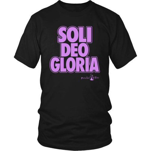 Soli Deo Gloria Christian T-Shirt (Mens/Unisex) (Magenta) - Paraclete Tees
