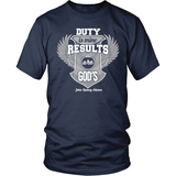 Duty is Mine; Results are God's Christian T-Shirt (Unisex) (Silver/White) (Multiple Colors) - Paraclete Tees
 - 4