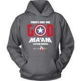 There's Only One God Ma'am Christian Hoodie (White Letters) (Multiple Colors) - Paraclete Tees
 - 2