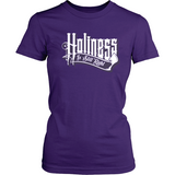 Holiness is Still Right Christian T-Shirt (Womens) (White Letters) (Multiple Colors) - Paraclete Tees
 - 2