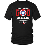 There's Only One God Ma'am Christian T-Shirt (Mens/Unisex) (White Letters) (Multiple Colors) - Paraclete Tees
 - 2