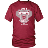 Duty is Mine; Results are God's Christian T-Shirt (Unisex) (Silver/White) (Multiple Colors) - Paraclete Tees
 - 2