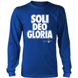 Soli Deo Gloria Christian T-Shirt Long Sleeve (Mens/Unisex) (Multiple Colors) - Paraclete Tees
 - 1