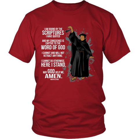 Martin Luther Mic Drop Christian T-Shirt (Mens/Unisex) (Multiple Colors)